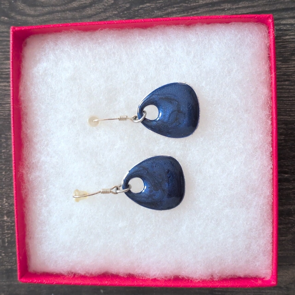 Blue Dangle  Earrings